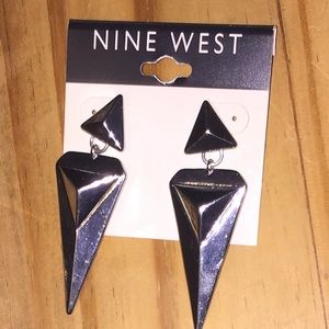 NWT Nine West Silver-tone Dangle Earrings